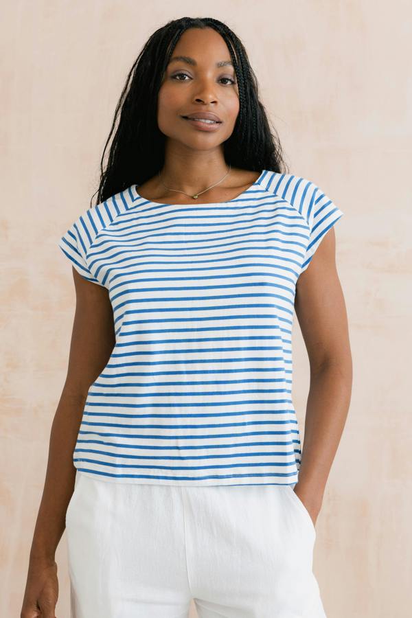 Tidal Cobalt Stripe T-Shirt