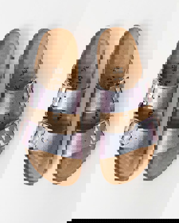 Birkenstock Arizona Embossed Birko-Flor Womens Sandals - Saffiano Iridescent Viola