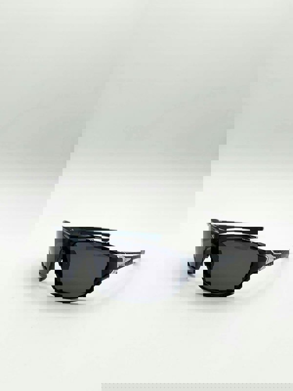 SVNX Outdoor Racer Sunglasses in Black Silver with Hard Case