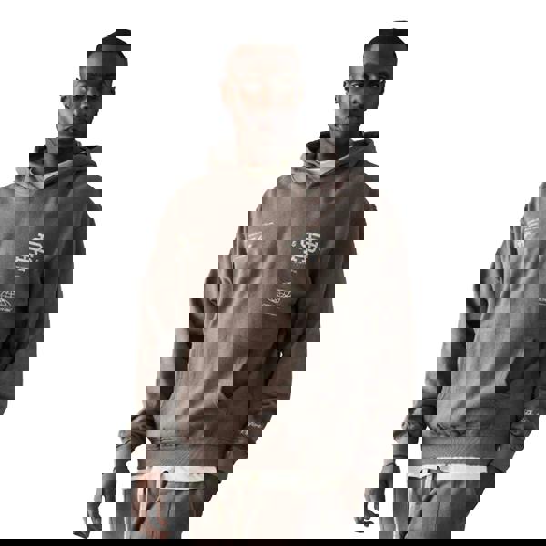 Fiftyfive Mens Versus Logo Hoodie - Brown - 