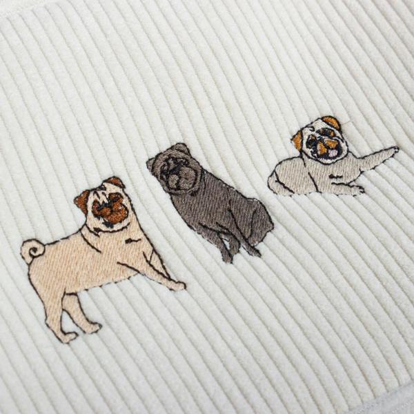 Mylee London Pug Embroidered Make-Up Cosmetics Bag