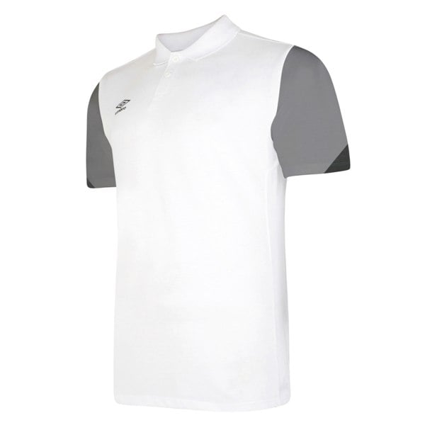 Umbro Mens Total Training Polo Shirt - White/Titanium/Black