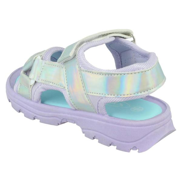 Spot On Girls Spot On Hook & Loop Strap Reflective Rainbow Sandals H0369