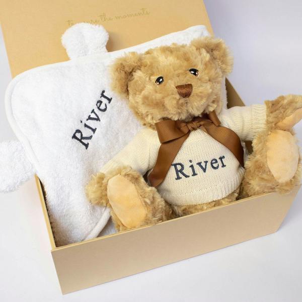 The Baby Gifting Company TEDDY AND TOWEL GIFT SET