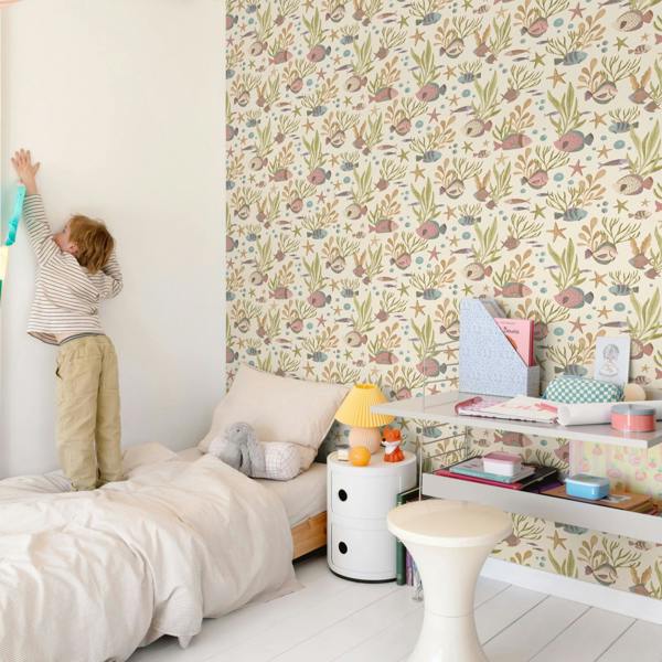 Grandeco Nemo Sealife Fish Nursery Textured Wallpaper, Multi