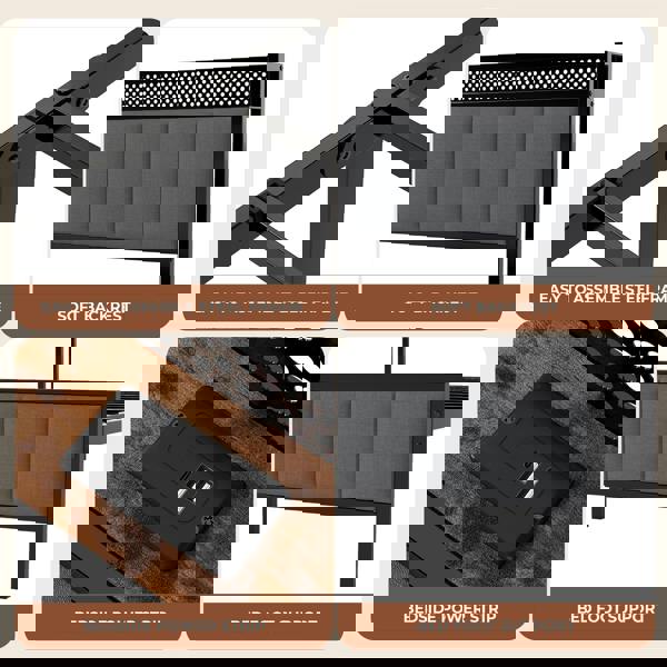 Levede Led Ottoman Bed Frame with Storage Upholstered Single Double King USB