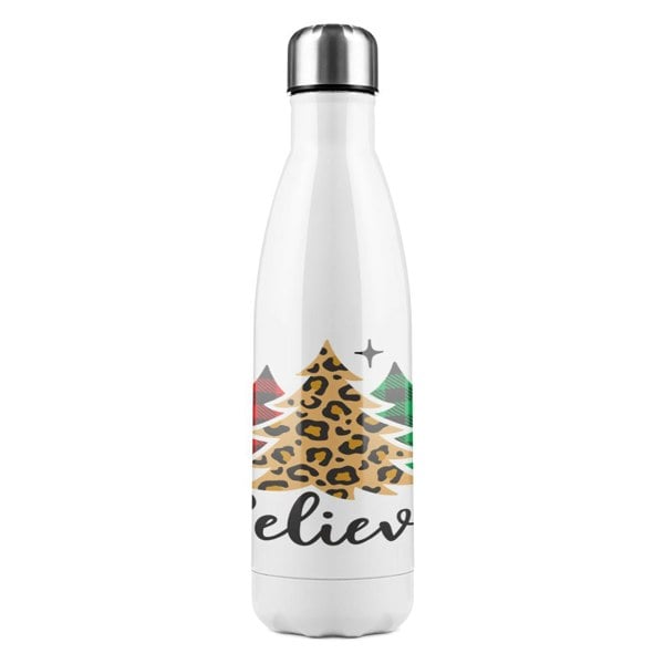 Benjamin Tate Design Christmas Winter Forest Dining Stainless Steel Bottle