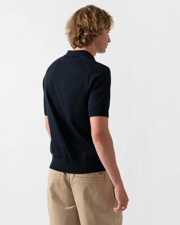 Fred Perry Mens Cotton Knitted Shirt - Navy 608
