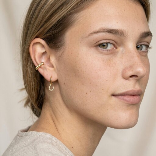 Gold Trip Pebble Ear Cuff