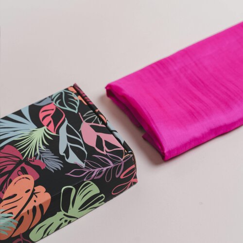 Hot Pink Silk Scarf – Hand-Dyed Mulberry Silk, Party Wrap & Gift for Her