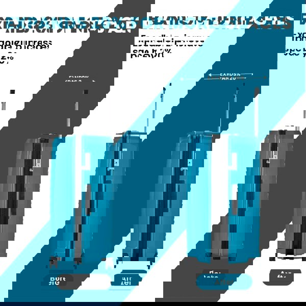 Rock Sunwave - Suitcase Expandable Hard-Shell 4 Spinner Wheels