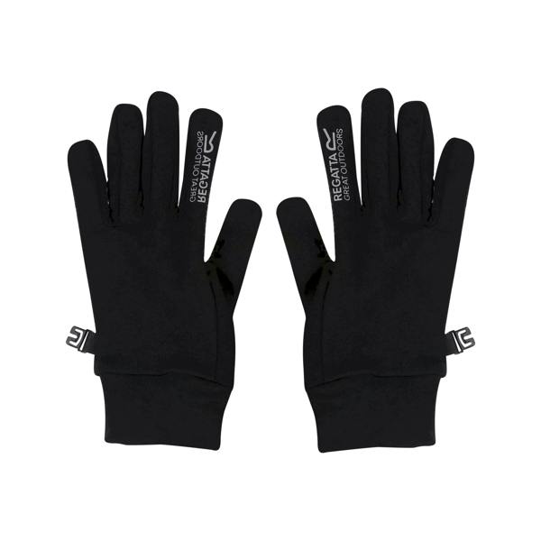Regatta Childrens/Kids Grippy II Lightweight Gloves - Black/Dark Grey - 