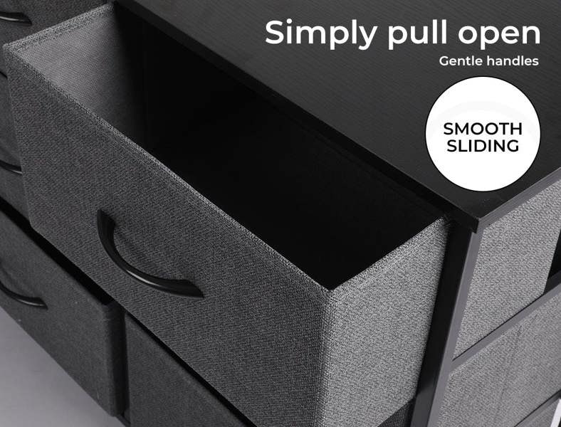 Levede Fabric Chest of 8 Drawers Storage Organizer Bedroom Home Furniture Unit