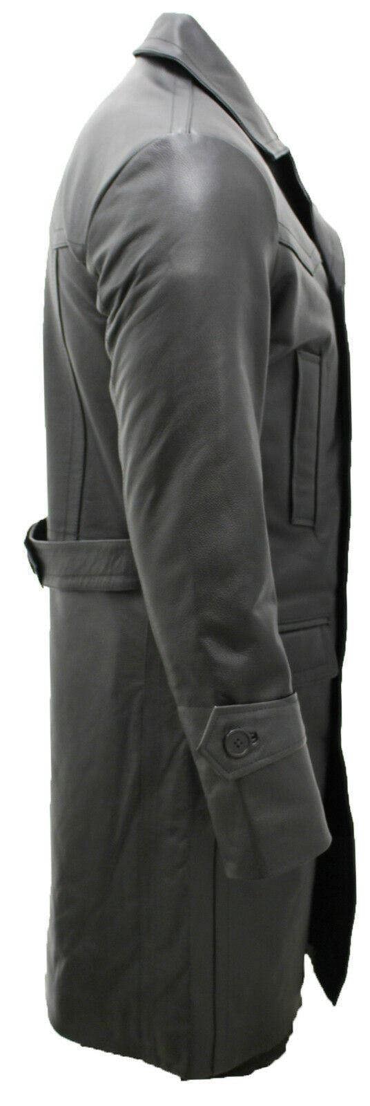 Infinity Leather Mens Cowhide Leather Peacoat-Dortmund