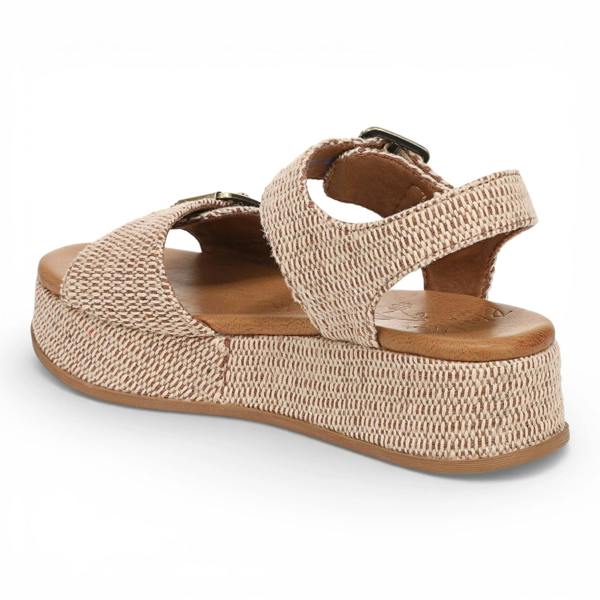 Blowfish Malibu Magical- Women's Beige Faux Leather Platform Sandals