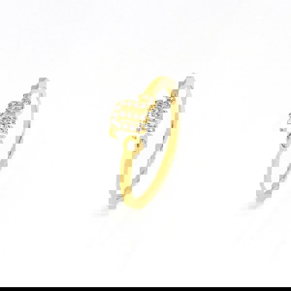 Say It With Scorpio Ring with CZ Stones - Yellow Gold Plated