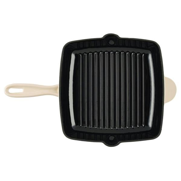 Cook Professional Cast Iron Frying Pan & Skillet 2 Piece Set | Ivory