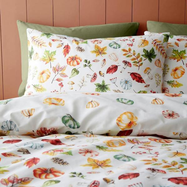 Autumn Pumpkins Orange Duvet Cover Set