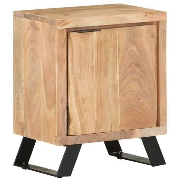 Berkfield Bedside Cabinet 40x30x50 cm Solid Acacia Wood with Live Edges