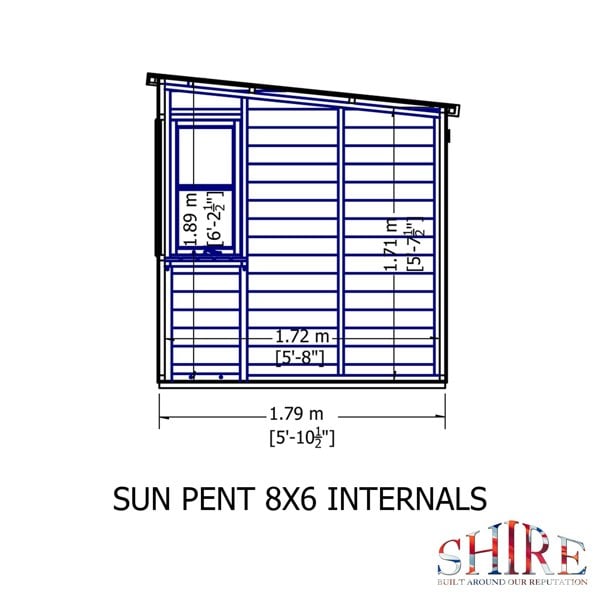 8x6 Sun Pent Potting Shed - Best Shed