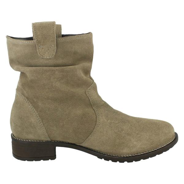 Leather Collection Ladies Leather Collection Mid Heel Slouch Boots
