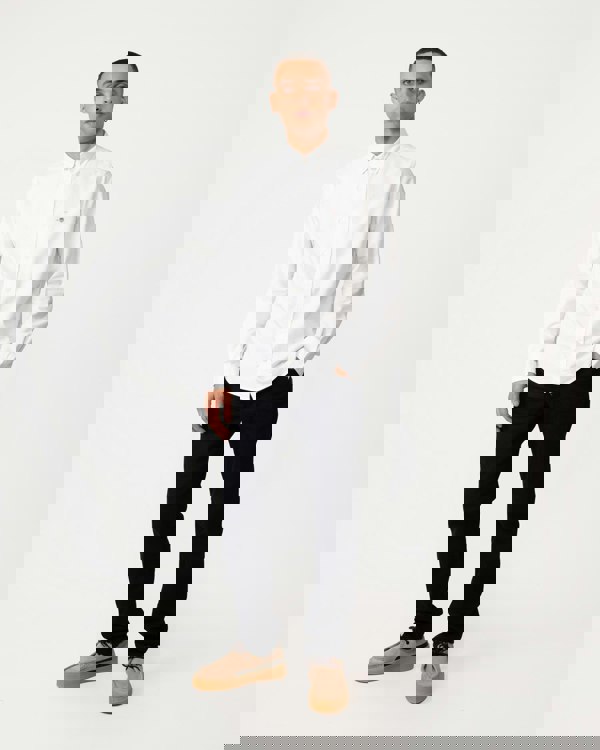 GANT Mens Slim Fit Long Sleeve Oxford Shirt - 110 White