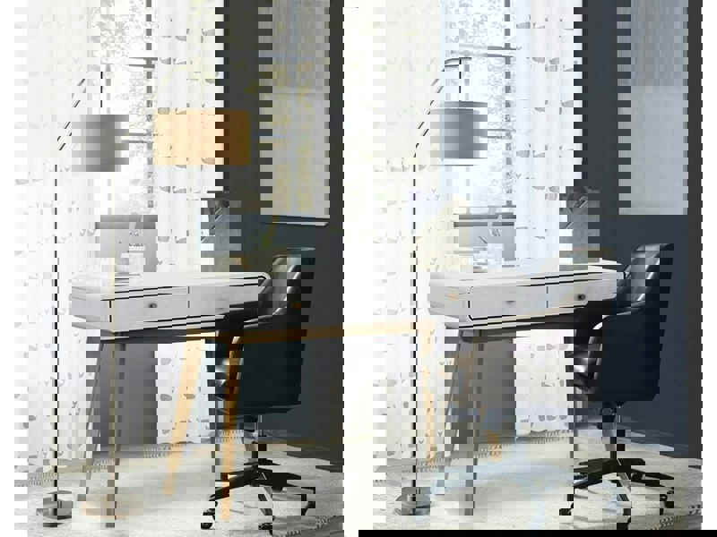 Dorel Home Cassie Desk 2 Drawers White 120x50x79cm