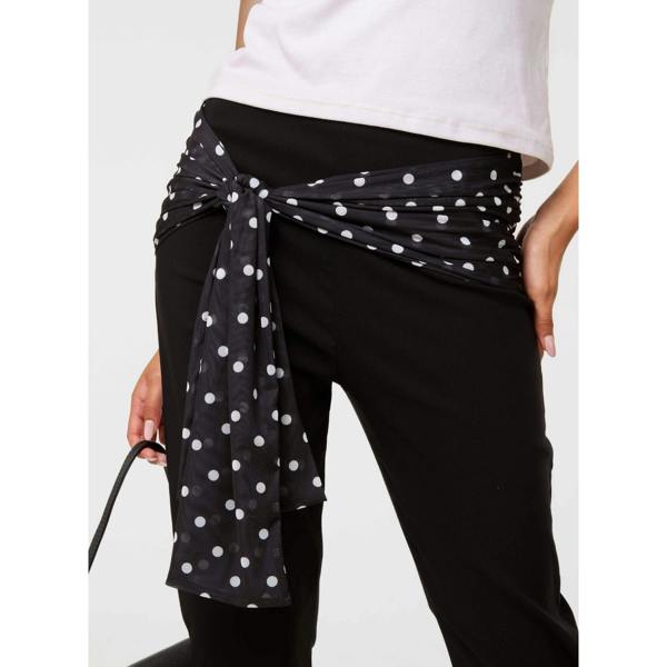 Pink Vanilla Mesh Polka Dot Tie Capri Trousers