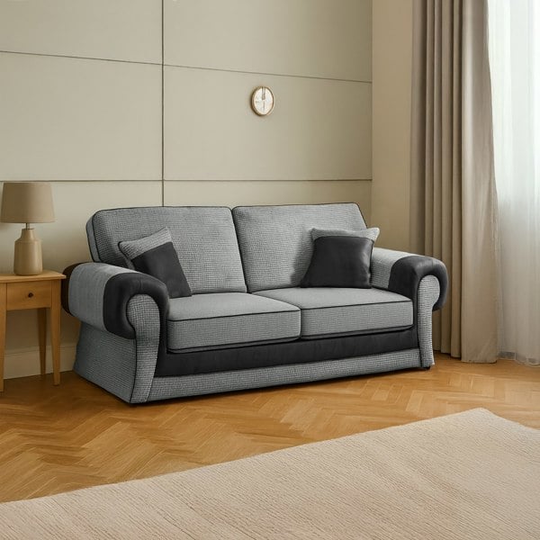 Furnishings For Less Portland Mixed Fabric Cord 2 Seater