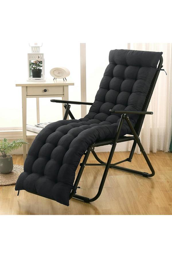 170cm L x 48cm W Button Tufted Beach Lounge Chair Cushion Garden Bench Seat Pad