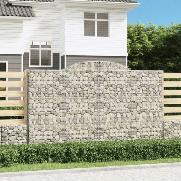 Berkfield Arched Gabion Basket 300x50x180/200 cm Galvanised Iron