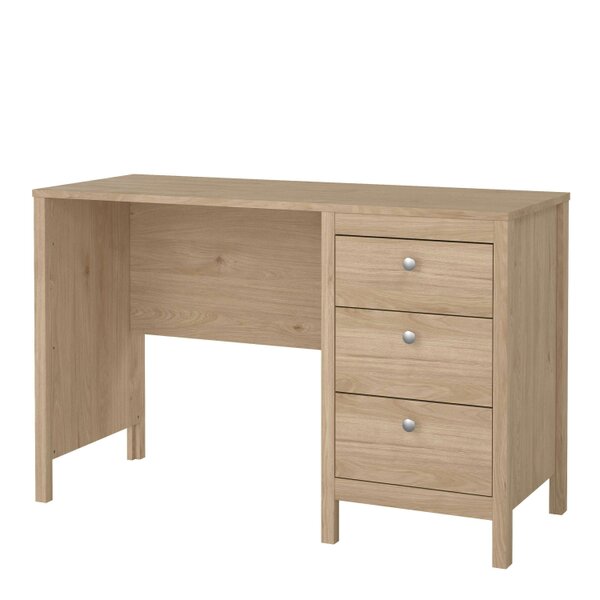Wyld Haus Gossmere Hickory Oak Effect Office Desk 3 Drawers