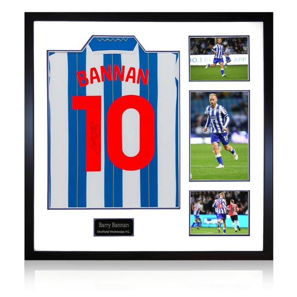 Barry Bannan Signed Sheffield Wednesday 23/24 Shirt Elite Frame