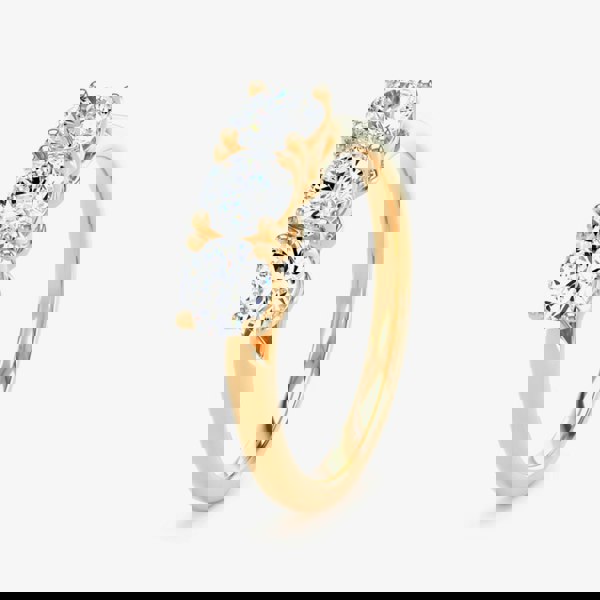 T. H. Baker 18ct Yellow Gold 3 Stone 0.50ct Diamond Ring M3R02-020-050-18Y-G-Si1