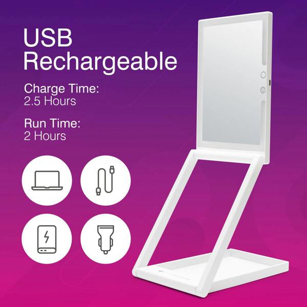 Rio Home & Away Dressing Table Make Up Mirror USB rechargeable