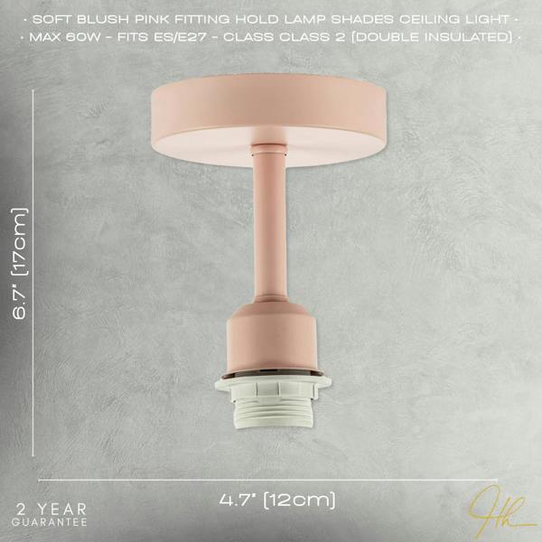 Traditional Soft Blush Pink Ceiling Light Fitting to Hold Lamp Shades Image 7