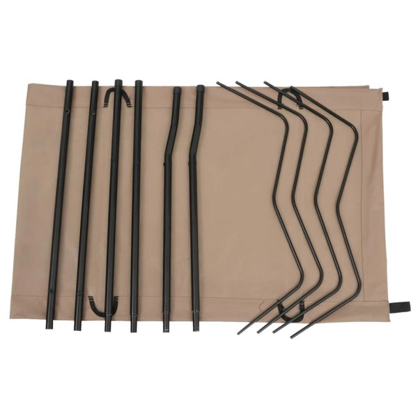 Berkfield Camping Beds 2 pcs 180x60x19 cm Oxford Fabric and Steel Taupe