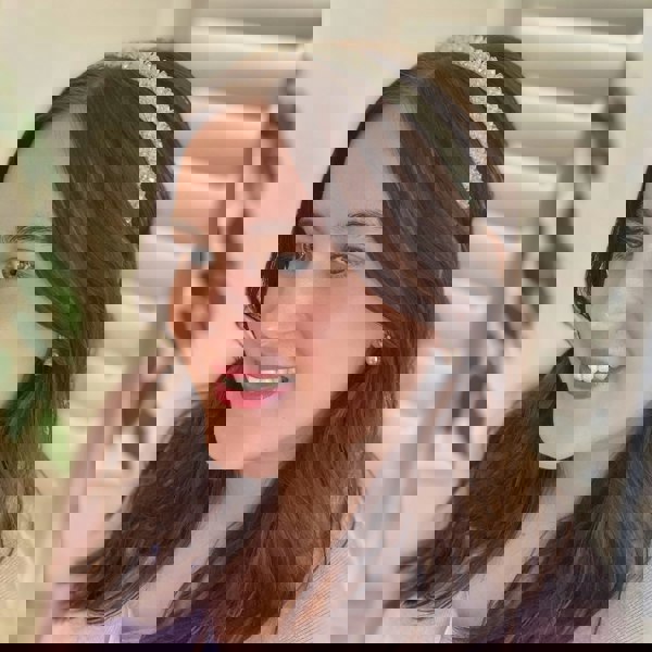 White Headband Thin Headband Sparkly Hair Down