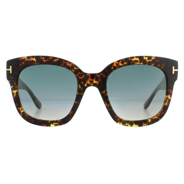 Tom Ford Sunglasses Beatrix FT0613 52B Leopard Havana Blue Gradient