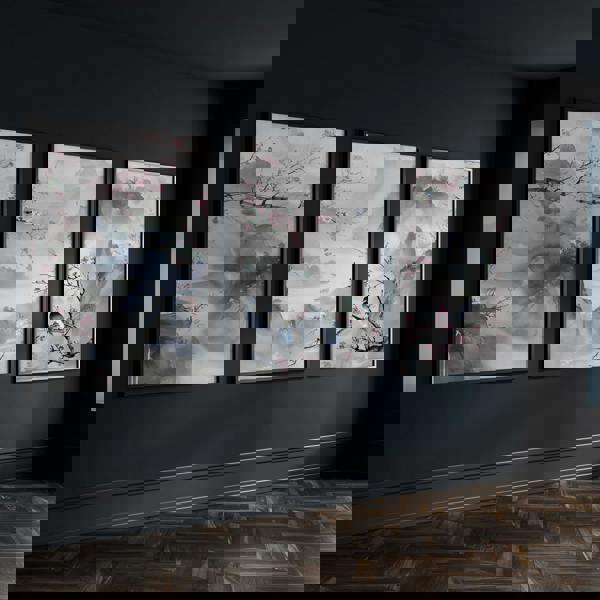 Wall Art Living Room Large | Set of 3 Chinoiserie Wall art Prints