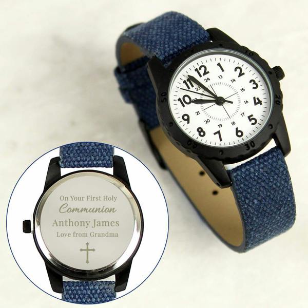 Personalised First Holy Communion Watch - product in use