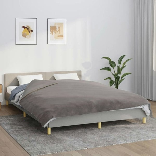 Berkfield Weighted Blanket with Cover Grey 200x225 cm 13 kg Fabric