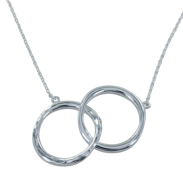 Twin Ring Sterling Silver Necklace - Reeves & Reeves