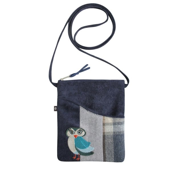 Earth Squared Small Sling Crossbody Appliqué Phone Bag – Owl Design