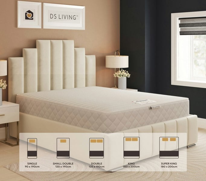 DS Living Sanctuary Gel Enhanced 1000 Pocket Sprung Hybrid Mattress - 4ft6 - Double - Aurora by DS Living