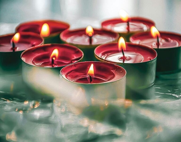 Baltus Black Cherry Scented Tealight Candles, Pack of 20, Up to 8 Hour Burn Time