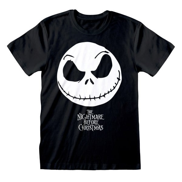 Nightmare Before Christmas Unisex Adult Jack Skellington T-Shirt - Black