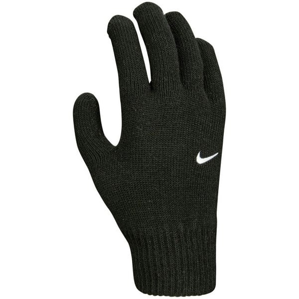 Nike Childrens/Kids Knitted Swoosh Winter Gloves - Black/White