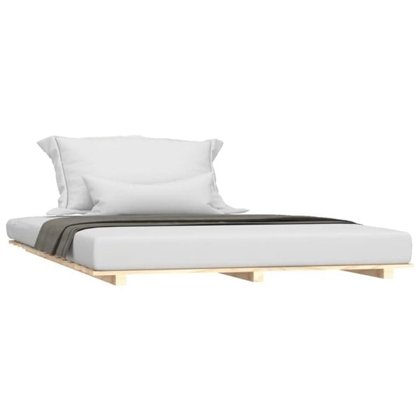 Berkfield Bed Frame 140x190 cm Solid Wood Pine