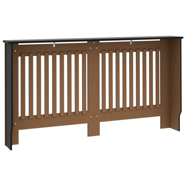Berkfield Radiator Cover Black 152x19x81 cm MDF